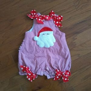 {Mud Pie} Santa Baby Romper
